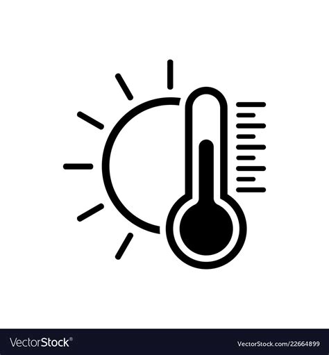 temperature icon good sunny weather symbol vector image
