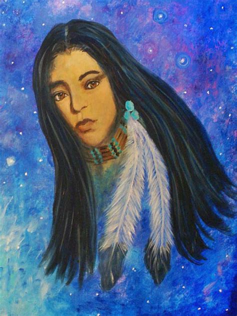 Native American Female Painting By The Art With A Heart By