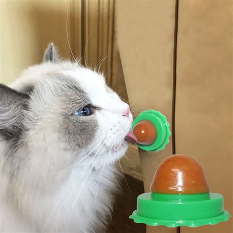 1pcs cat treats energy ball with natural catnip cat snacks licking