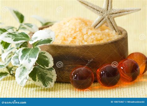 orange spa products stock image image  wooden hygiene