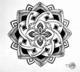 Mandala Tattoo Dotwork Sketch Drawing Alisa Mandalas Tattoos Geometric Drawings Henna Flower Large Sleeve 3rd December Uploaded Which sketch template