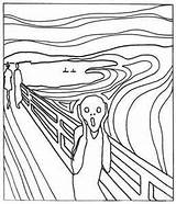 Coloring Scream Pages Visit Picasso sketch template