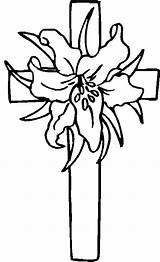 Coloring Pages Cross Crosses Flowers Drawings Roses Printable Celtic Print Easter Christian Color Clipart Clip Clipartmag sketch template