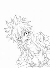 Natsu Coloring Pages Dragneel Drawing Comments sketch template