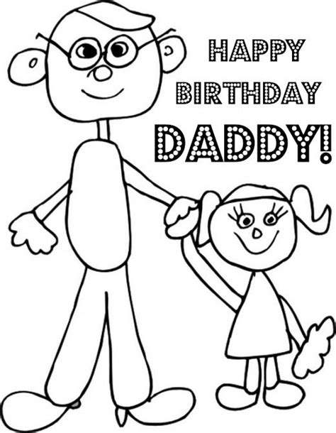 printable happy birthday dad coloring pages happy birthday coloring