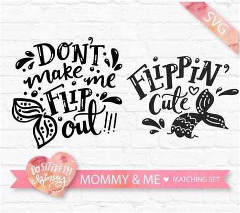 mommy and me svg sassy mermaid svg files matching set