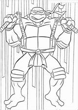 Ninja Coloring Michelangelo Turtles Mutant sketch template