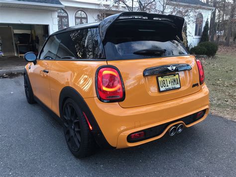 sold sold mini  jcw rear spoiler painted north american motoring