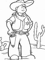 Cowboy Coloring Pages Printable Boys Color Kids Recommended sketch template