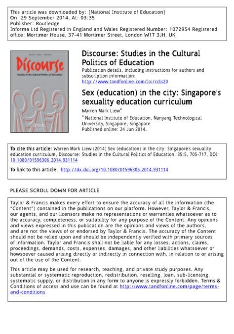 pdf sex education in the city singapore s sexuality education curriculum