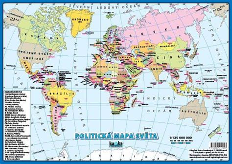 tabulka politicka mapa sveta  papirnictvi vojtech