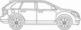 Ford Edge Blueprints 2007 Suv Car sketch template