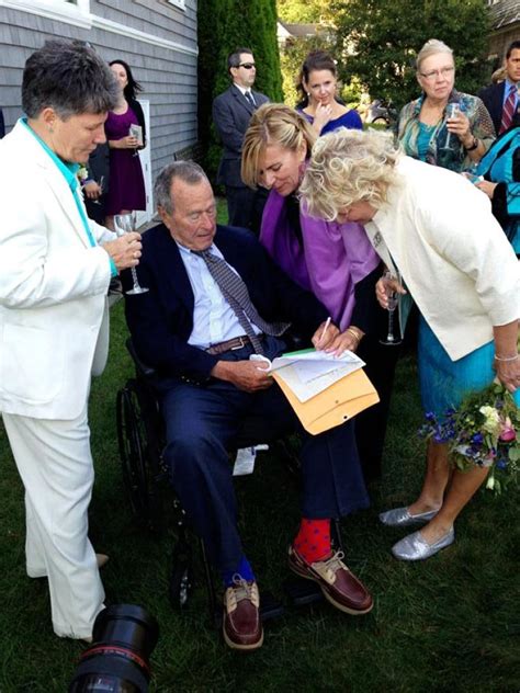 george h w bush acts as witness at lesbian wedding ny daily news