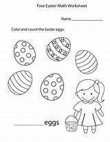 Easter Worksheets Preschool Kindergarten Worksheet Coloring Math Pages Color Kids Count Printable Activity Fun Tracing Counting Print Kindergartenworksheets Getcolorings sketch template