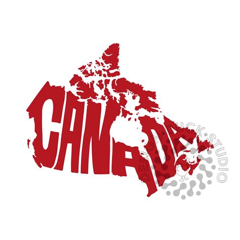 canada typography canada map canada word art country   shape names  country
