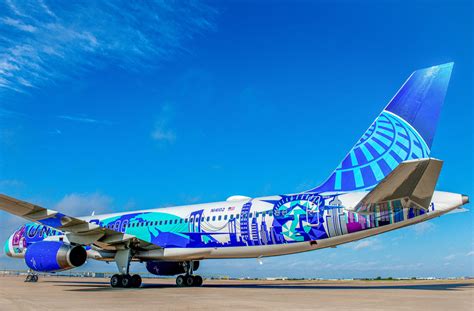 air bright  livery jet  united airlines