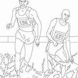 Atletismo Carrera Pintar Relevos Coloriage Obstaculos Maratona Corrida Lancer Semi Hellokids Athletes Salto Salida Meta sketch template