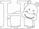 Hippo sketch template