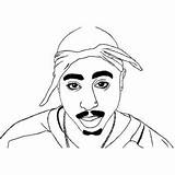 Tupac Xcolorings Print Gangsta Lineart sketch template