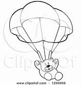 Parachute Teddy Floating Clipart Bear Cartoon Royalty Lal Perera Vector 2021 sketch template