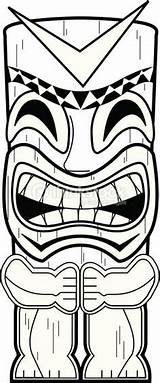 Tiki Totem Mask Tikki Lanta Koh Tatouage Hawaiian Coloriage Luau Hawaianos Vaiana Totems Poles Masque Coloriages Hawaiana Masks Déco Maske sketch template