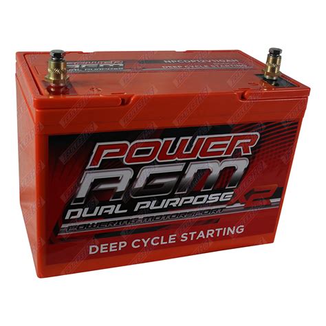 power agm dual purpose starting deep cycling battery  ah cca