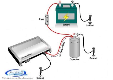 subwoofer wiring diagram  capacitor subwoofer wiring subwoofer capacitors