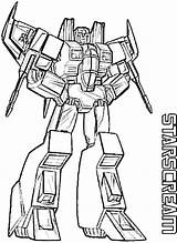 Starscream Coloring Transformers Pages Drawing Cornfield Pngkit sketch template