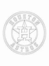 Astros Houston Coloring Pages Logo Baseball Printable Mlb Sheets sketch template