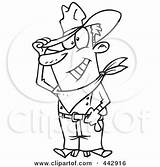 Cowboy Hat Tipping Cartoon His Friendly Toonaday Royalty Outline Illustration Rf Clip Clipart 2021 sketch template