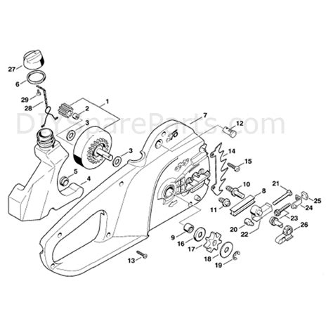 stihl mse   electric chainsaw mse   parts diagram handle housing