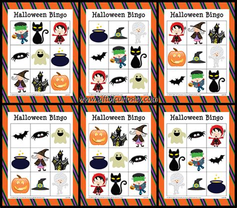 halloween bingo printable cards parade