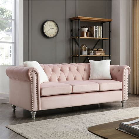 velvet tufted sofa fatima furniture