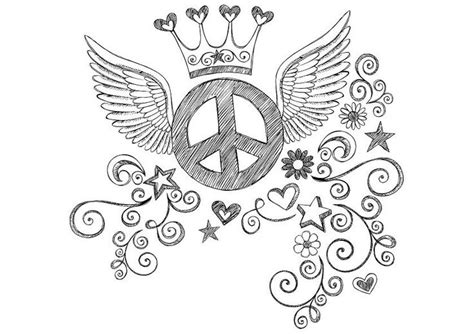Simple And Attractive Free Printable Peace Sign Coloring