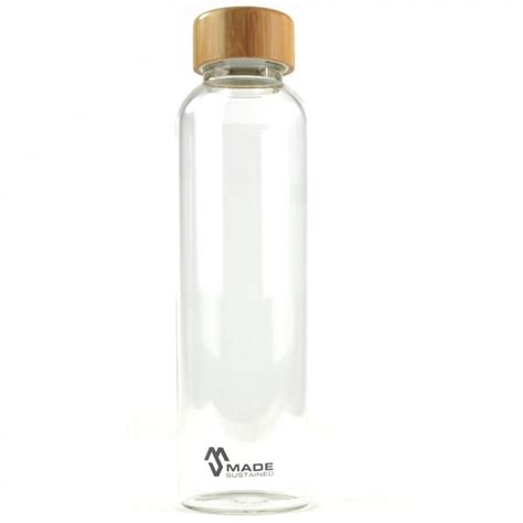 Glass Bottle With Bamboo Lid 550 Ml Made Sustained