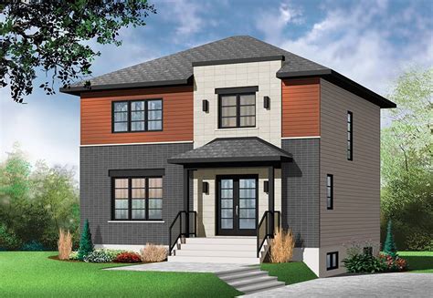 story modern house plan  open floor plan