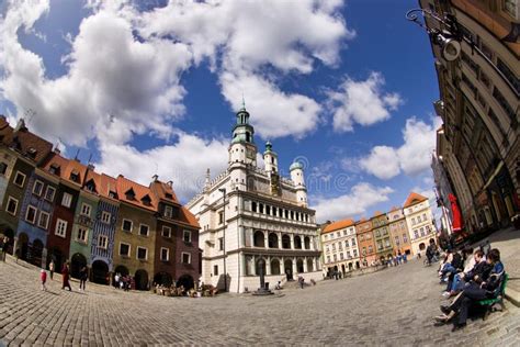 poznan  town editorial stock image image  blue