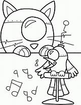 Robots Roboter Singing Coloringhome sketch template