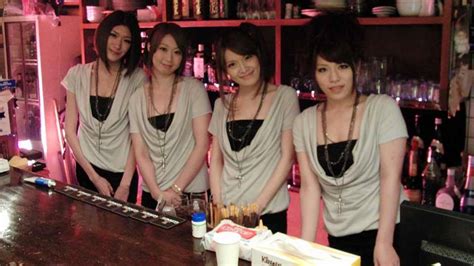sexy japanese waitresses at work