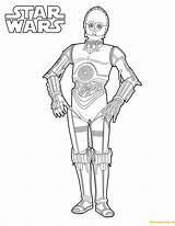 Wars Star Coloring Pages C3po Ausmalbilder 3po Hellokids Coloriage Color Kids Printable Drawing Sheets Luke Ren Kylo War Print Colouring sketch template