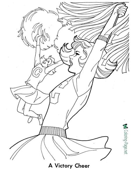 cheerleader coloring page  victory cheer
