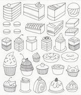 Coloring Drawing Drawings Pages Food Cute Cakes Cake Doodle Print Dessert Bakery Sweet Cupcake Draw Thiebaud Wayne Kids Pastry Lessons sketch template