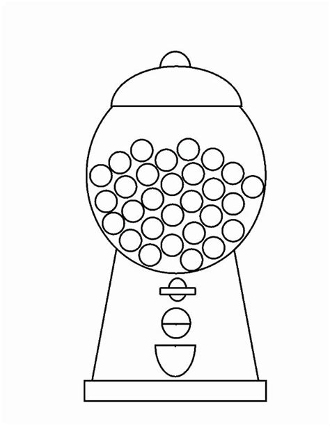 gumball machine printable coloring page