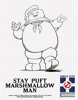 Ghostbusters Puft Marshmallow sketch template