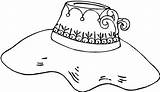 Coloring Sunhat Hats sketch template