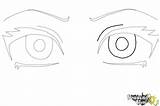 Eyes Anime Step Coloring Draw Pages Eye Manga Template Drawingnow Steps sketch template