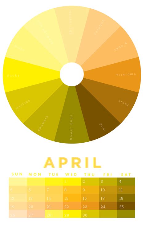 colors  april month colors color chart color wheel