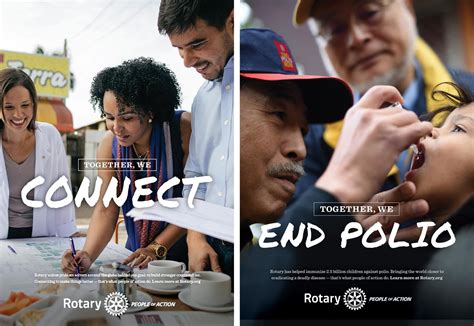 launch  global ad campaign people  action rotary international