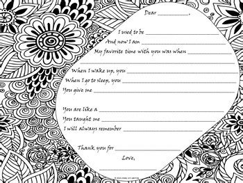 mothers day fill   blank writing  coloring activity tpt