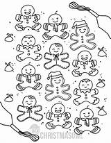 Gingerbread Coloring Man Pages Christmas Printable Ginger Sheets Bread Choose Board sketch template